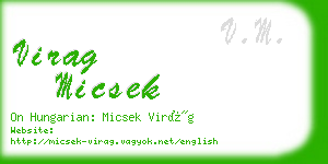 virag micsek business card